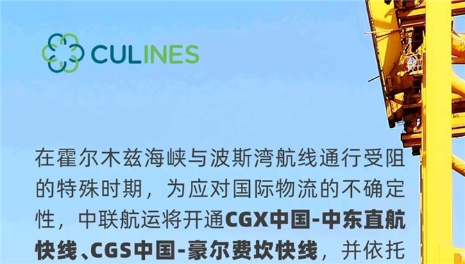 租入10000TEU大船！中联航运开通中